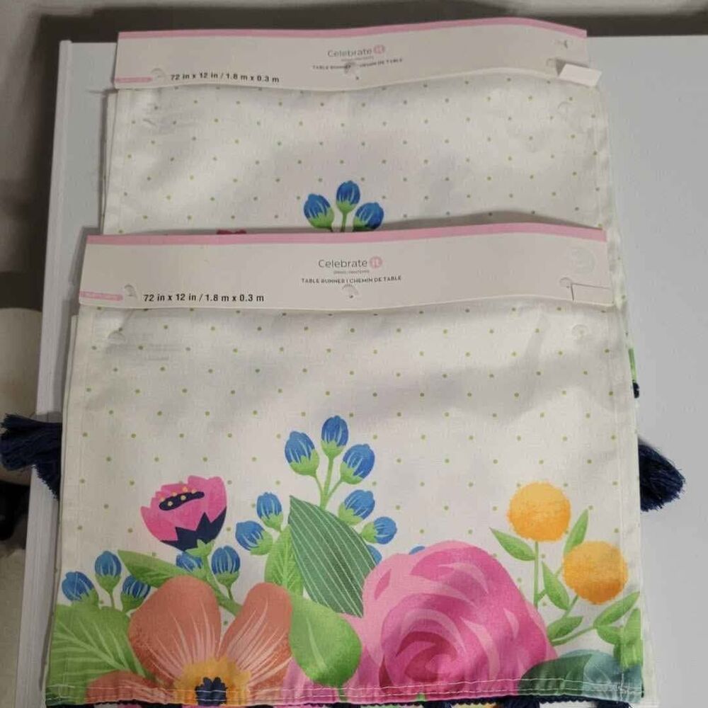 floral table runners